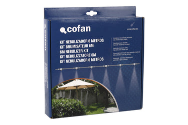 Cofan – Kit de Nebulización de Agua | 6 m con 3 Aspersores | Para Jardines y Terrazas